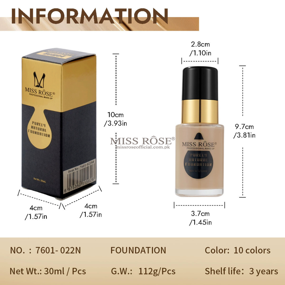Miss Rose Full Natural Foundation